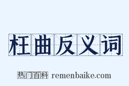 枉曲反义词是什么意思的图片